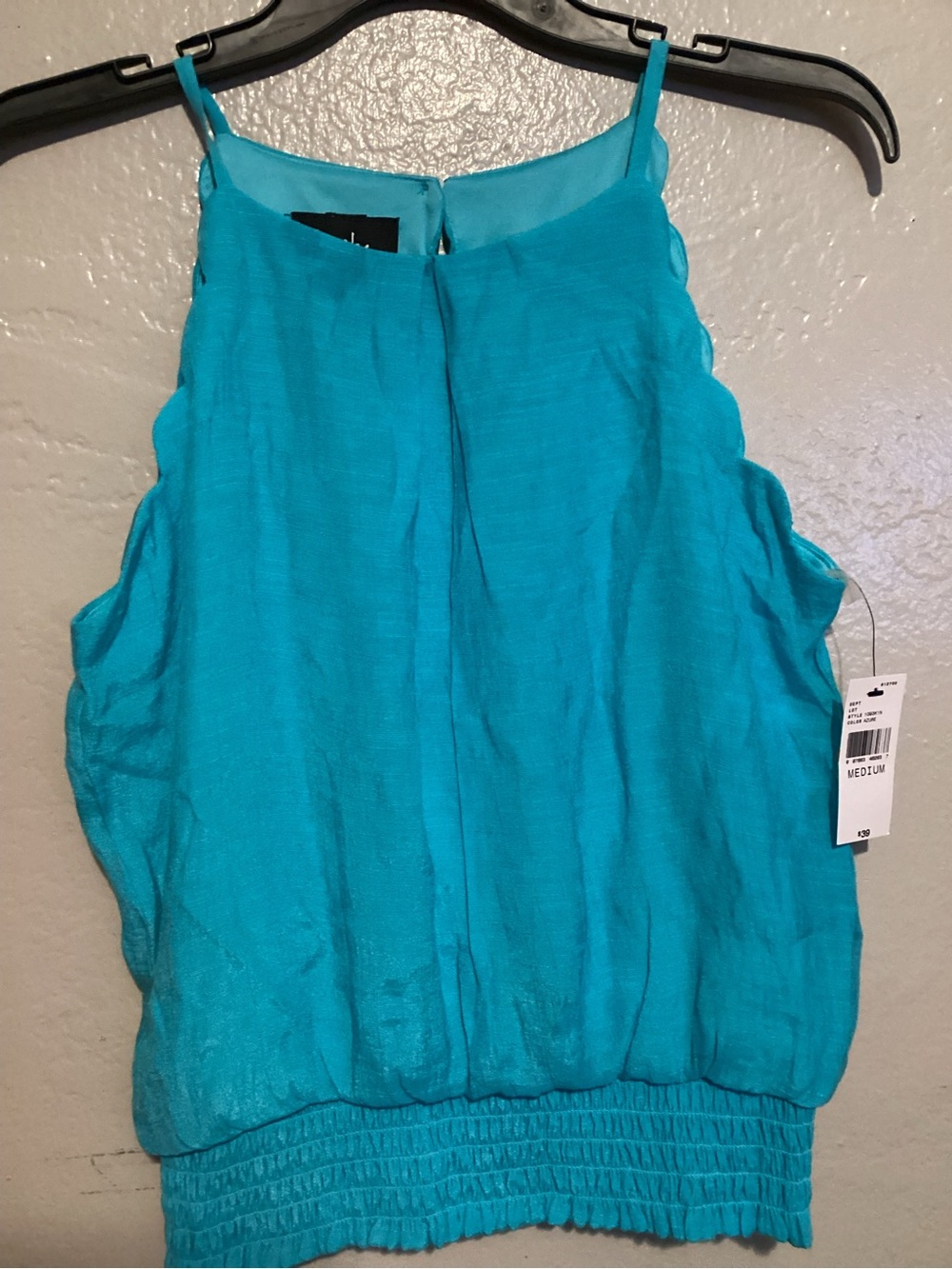 by & by Turquoise Sleeveless Blouson Tank Top